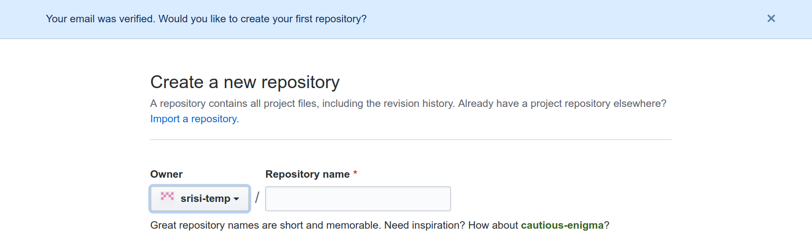 Don't initialize a repo