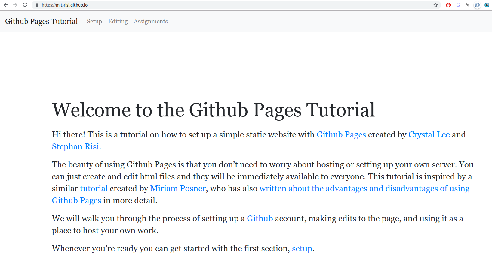 Github Live Website